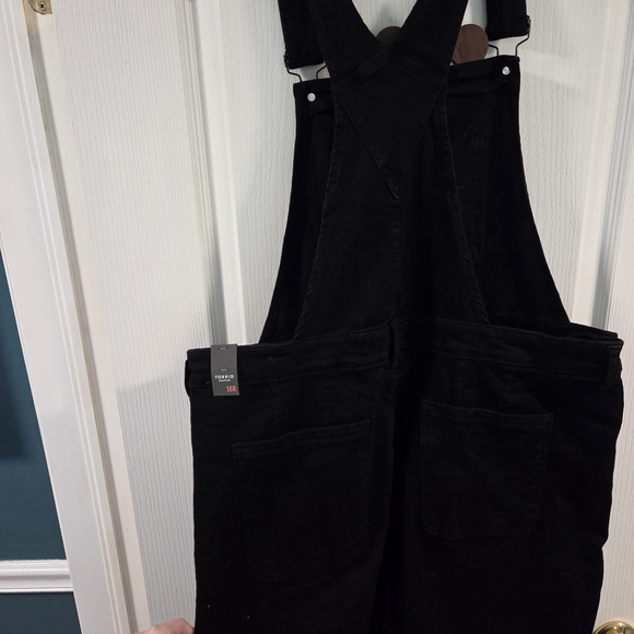 NWT Torrid Black Wide-Leg Denim Overall- Size 16R - Picture 12 of 14